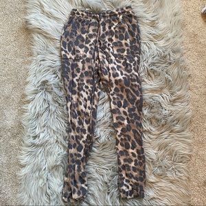 Cheetah joggers. Worn a few times